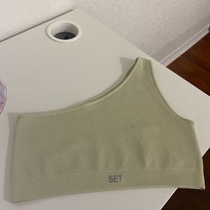 Set Active One shoulder sports bra and legging set